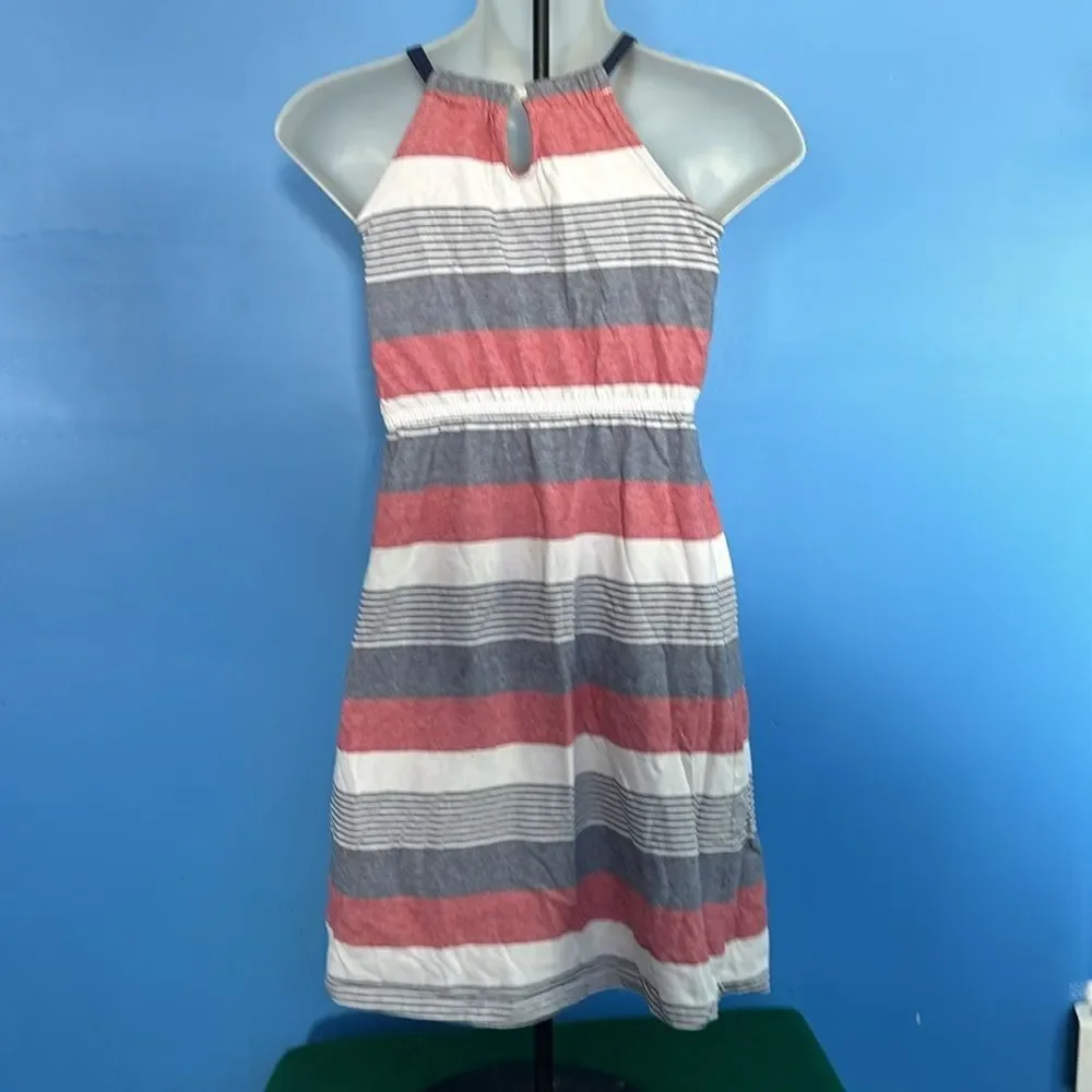 Gymboree Girls Sundress Size 7 Red White Blue Sleeveless Summer Dress Patriotic